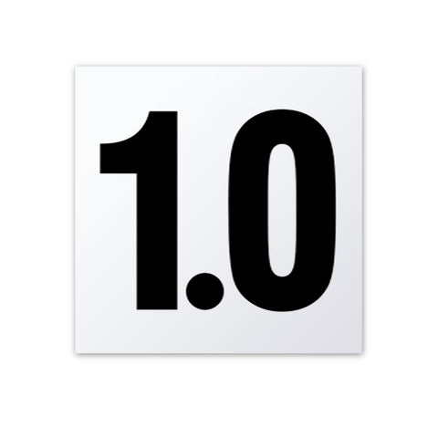 Ceramic Swimming Pool Deck Depth Marker " 1.0 " Smooth Finish, 4 inch Font