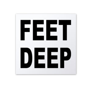 Ceramic Swimming Pool Depth Marker "Feet Deep" Smooth Finish 5 Inch Font