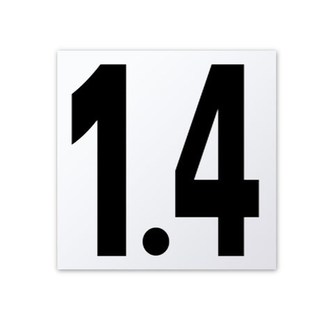 Ceramic Swimming Pool Deck Depth Marker " 1.4 " Smooth Finish, 5 inch Font
