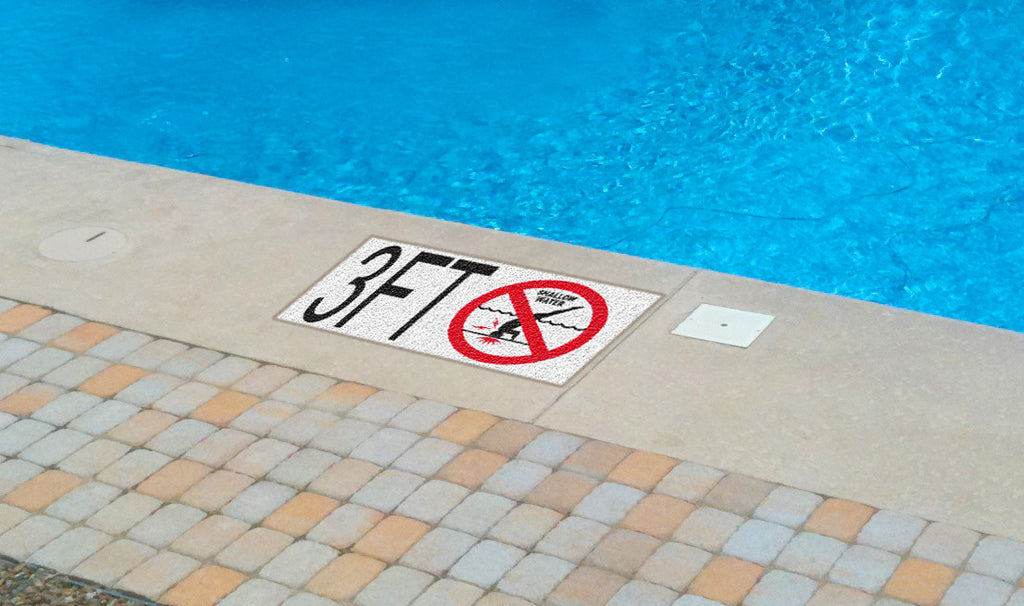 Pool Depth Line Ceramic Swimming Pool Waterline Depth Marker