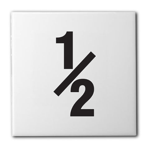 Ceramic Swimming Pool Depth Marker " 1/2 " Smooth Finish 4 Inch Font